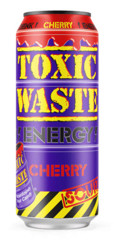 TOXIC WASTE Energy Drink Mix Sour Cherry, Watermelon, Blue Razz Flavors 3x500ml