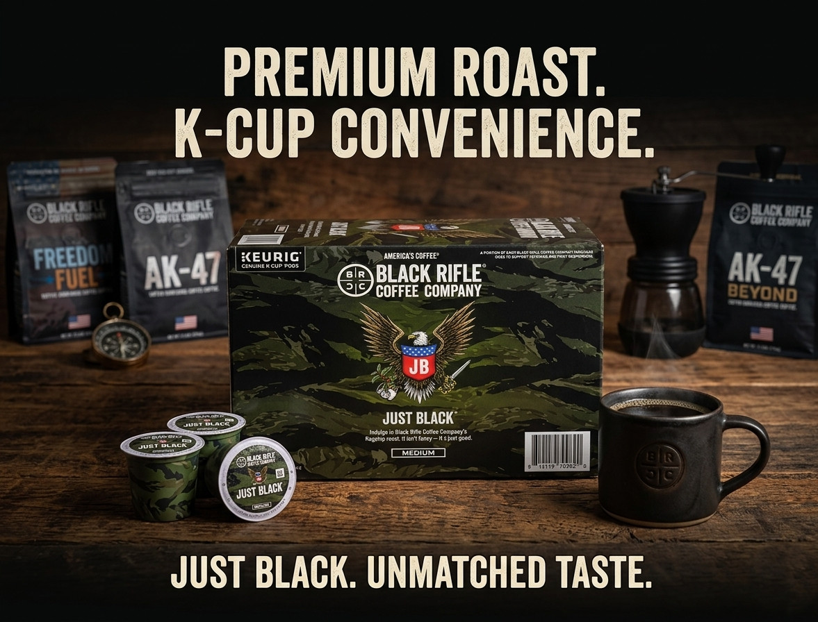 Black Rifle Coffee Company Just Black Medium Roast KCup Coffee Pods 75 ct