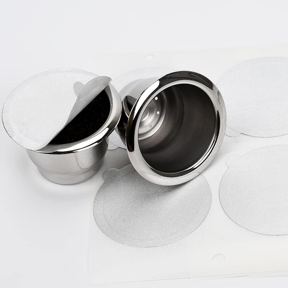 200Pcs Aluminum Foil Lids Seals for Reusable Nespresso Pods,Refillable Espresso