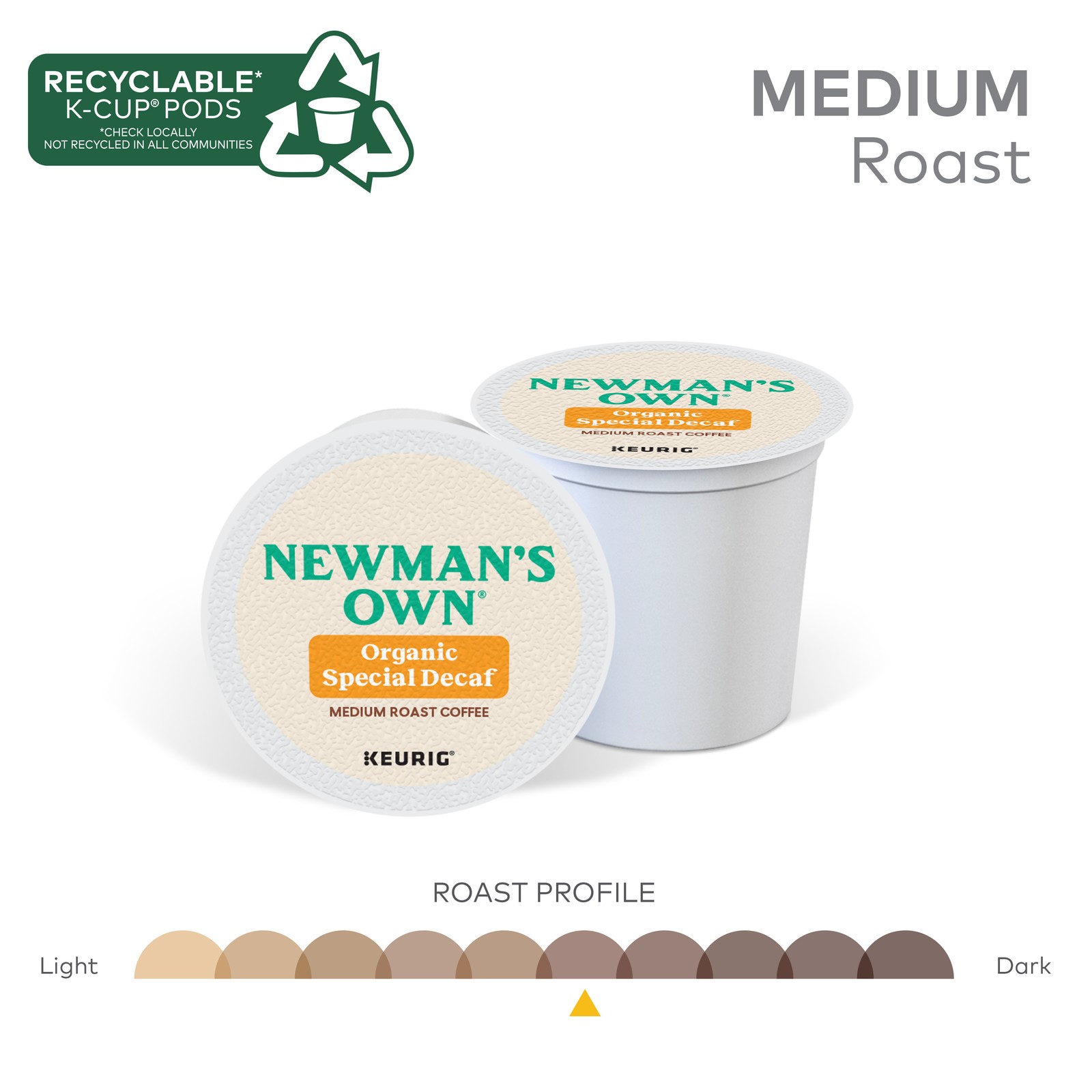 Newman’s Own Organics Special Blend Decaf Coffee, Keurig K-Cup Pods, 24 Count