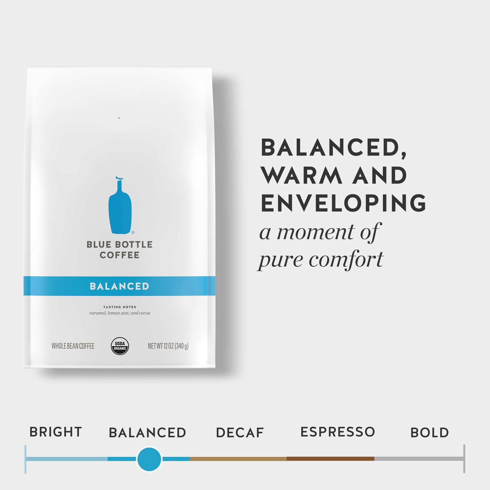 6 Pack Blue Bottle Balanced Organic Medium Roast Whole Bean Coffee 12oz Bags New