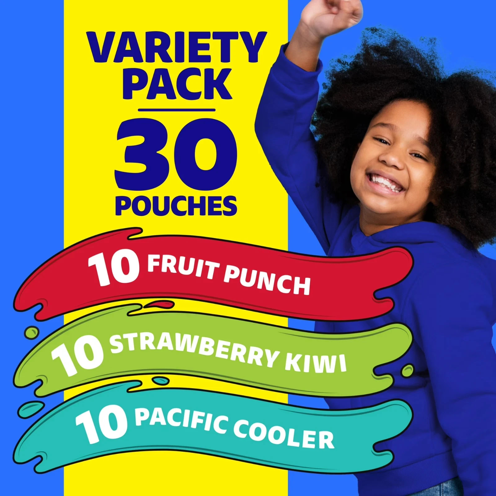Capri Sun Fruit Punch, Strawberry Kiwi & Pacific Cooler Juice 30 ct Box, 6 fl oz