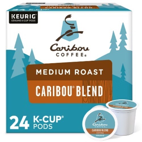 Caribou Coffee Caribou Blend Medium Roast Keurig K-Cup Coffee Pods