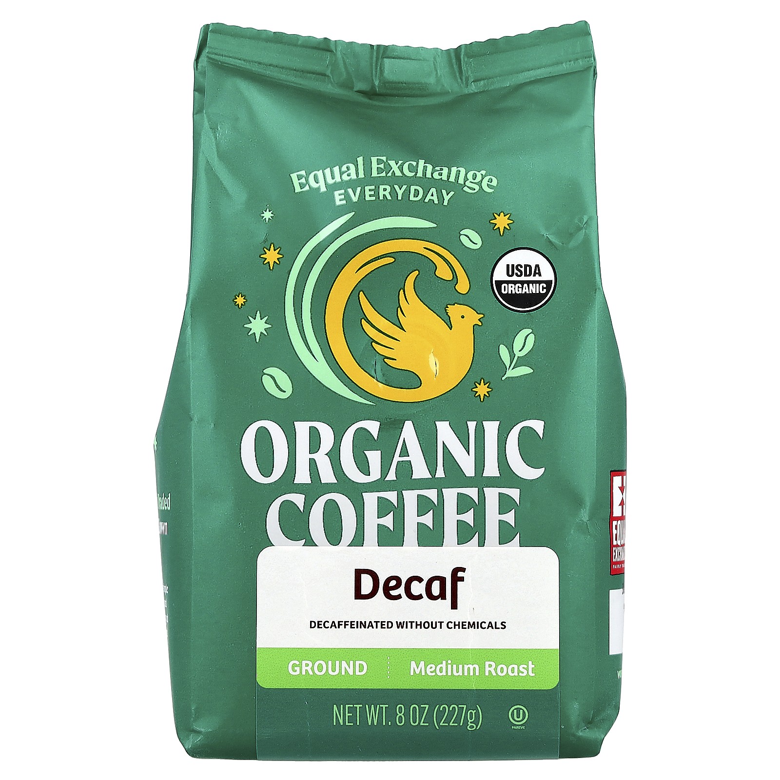 Organic Coffee, Ground, Medium Roast, Decaf , 8 oz (227 g)
