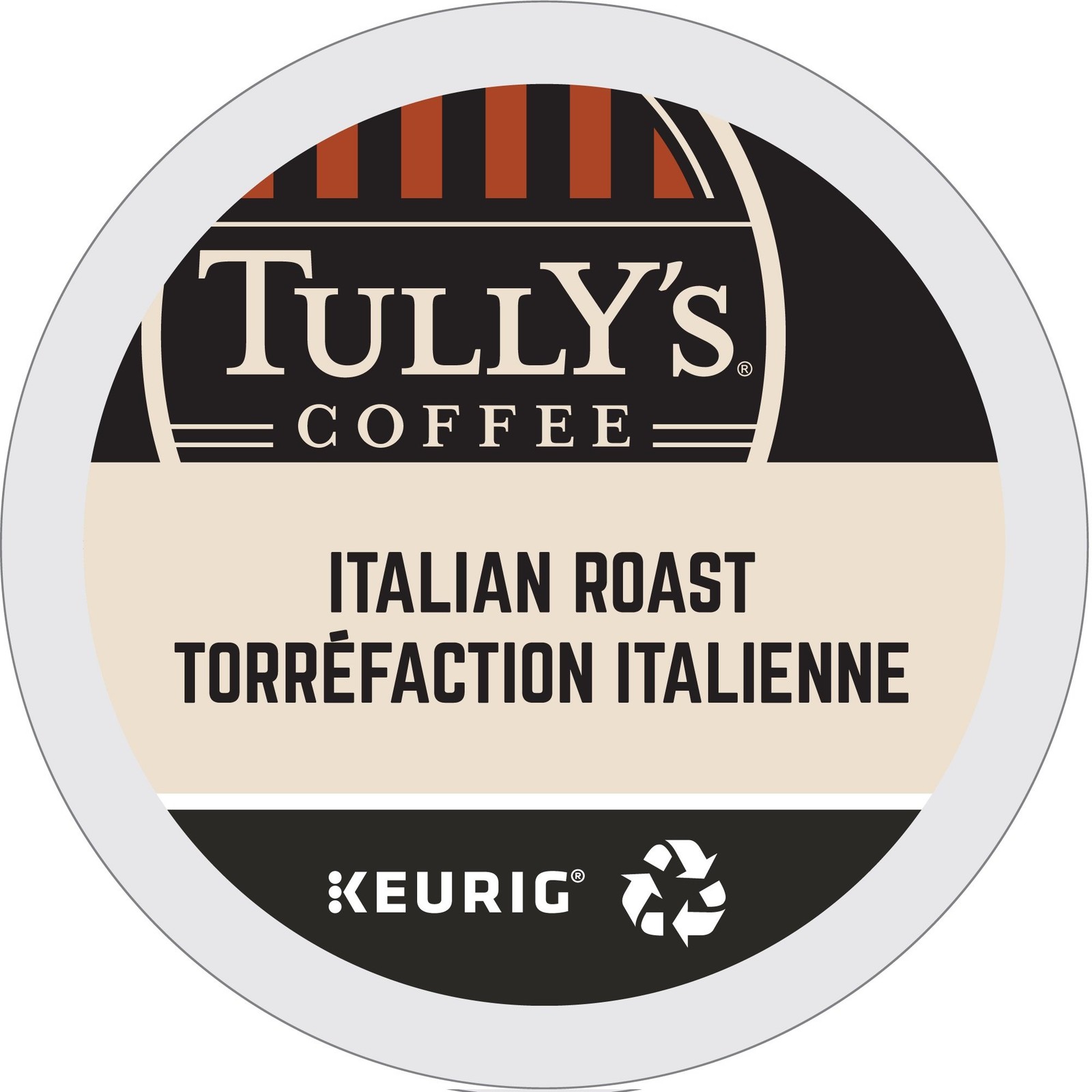Tully’s Coffee Italian Dark Roast Keurig SingleServe KCup Pods, Dark Roast Co…