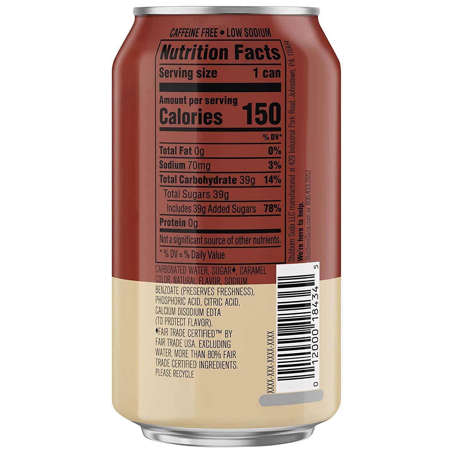 STUBBORN SODA Classic Root Beer 12oz Cans 12 Pack