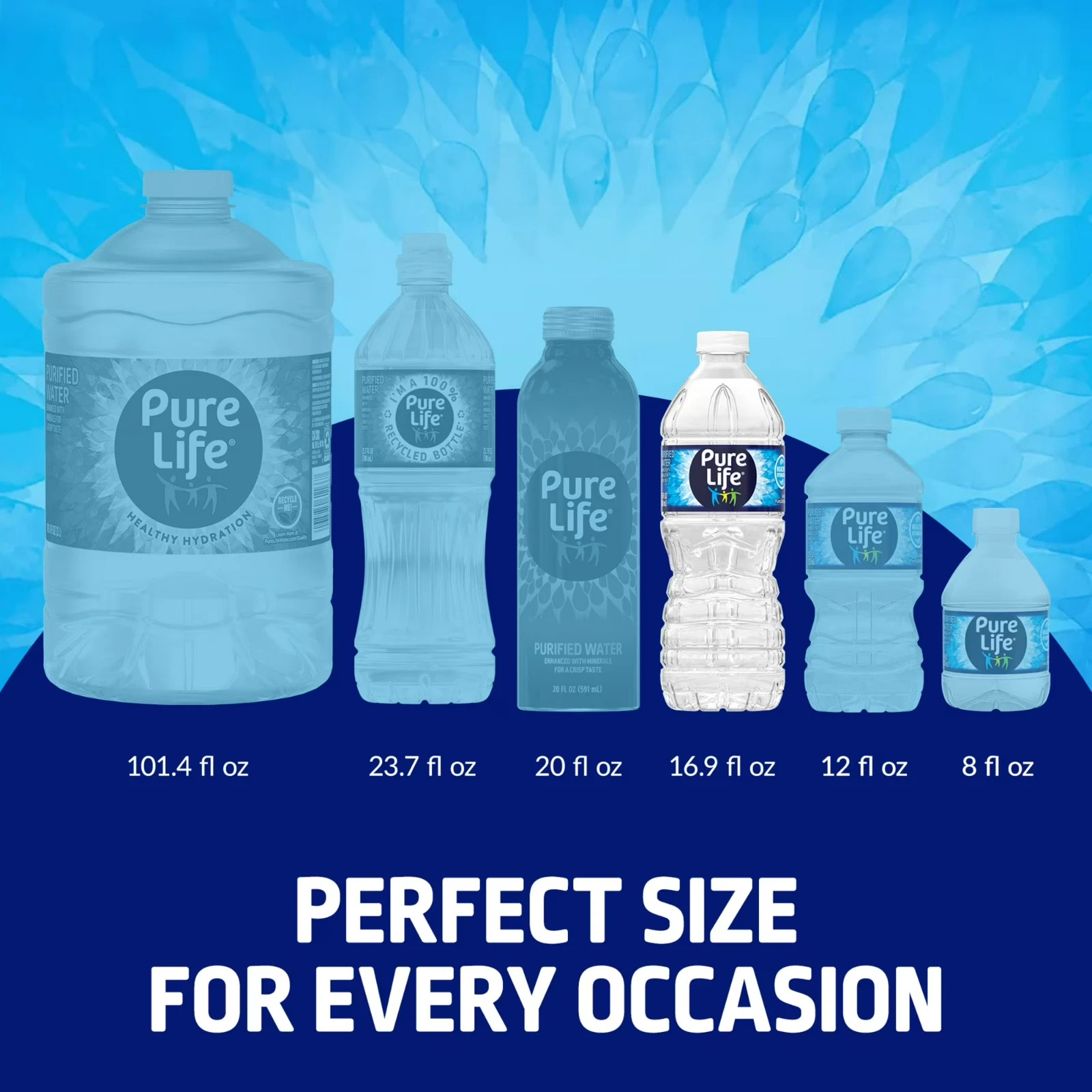 Pure Life Purified Water, 16.9 Fl Oz, 35-Pack Plastic Bottles