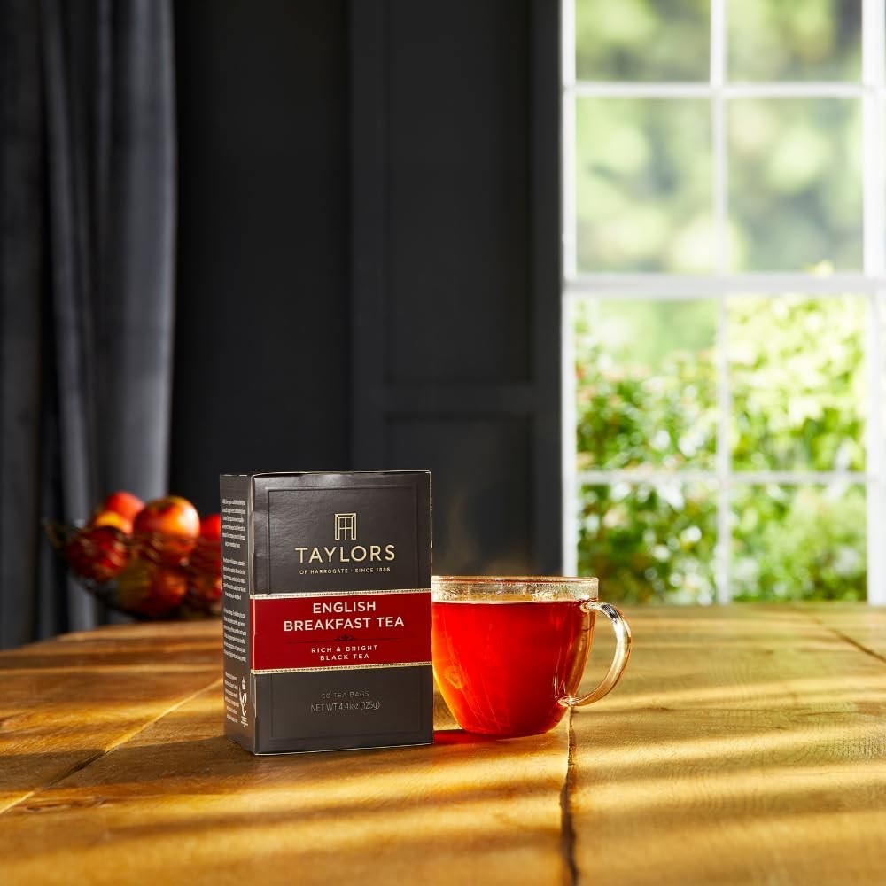 English Breakfast Tea – 50 Caffeinated Pillow Bags for Anytime Enjoyment