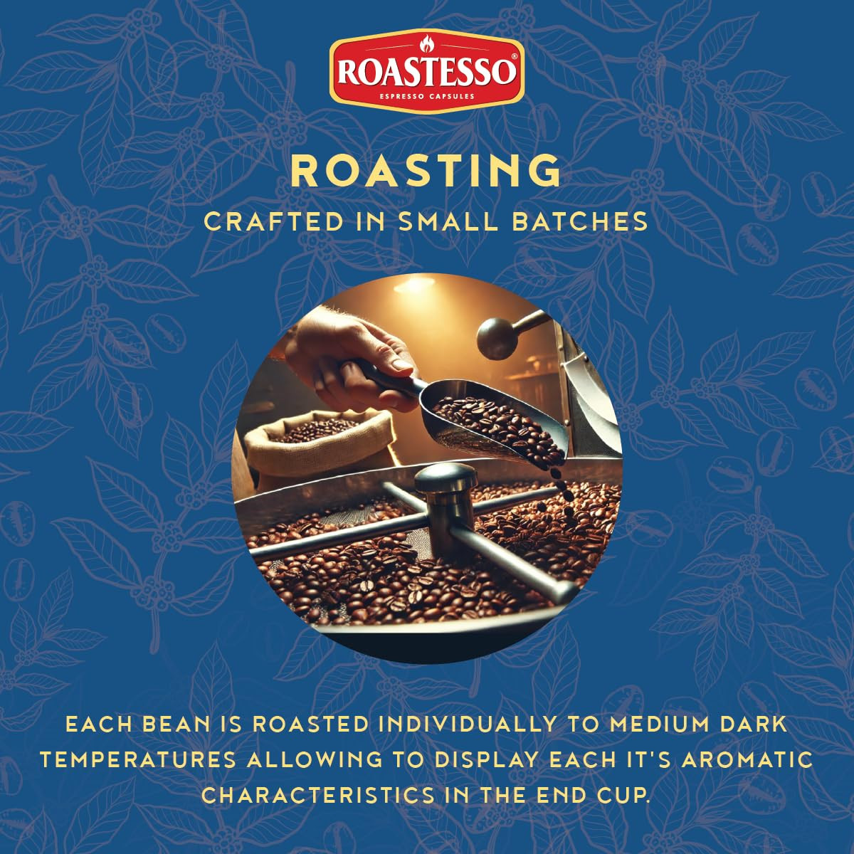Roastesso, Aluminum Espresso Capsules, Sunset Decaf, Decaffeinated Pods, Compati
