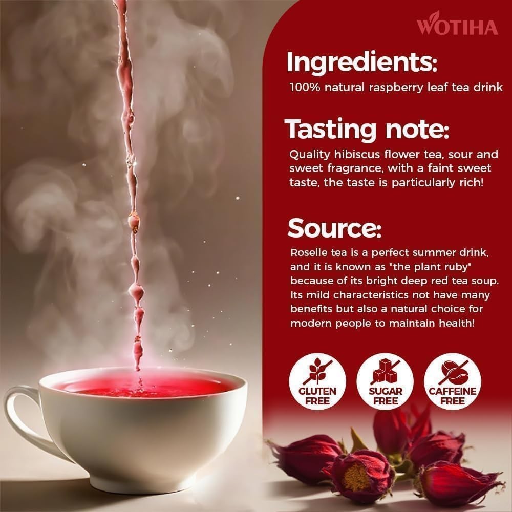 Premium 80 Hibiscus Flower Tea Bags (Flor De Jamaica) – 100% Natural, Tart & Ref