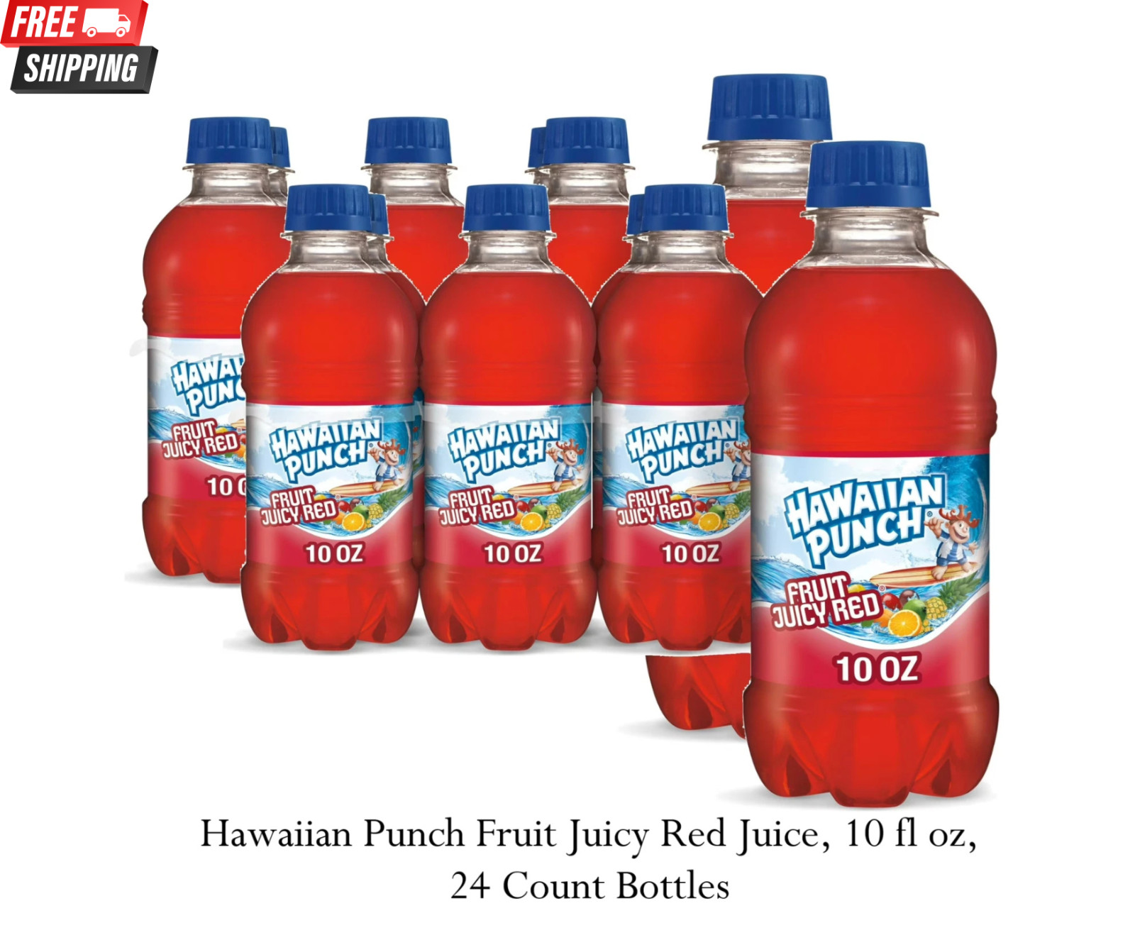 Fruit Juicy Red Fruit Juice Drink, 10 Fl Oz Bottles, 24 Count (4 Packs Of 6)