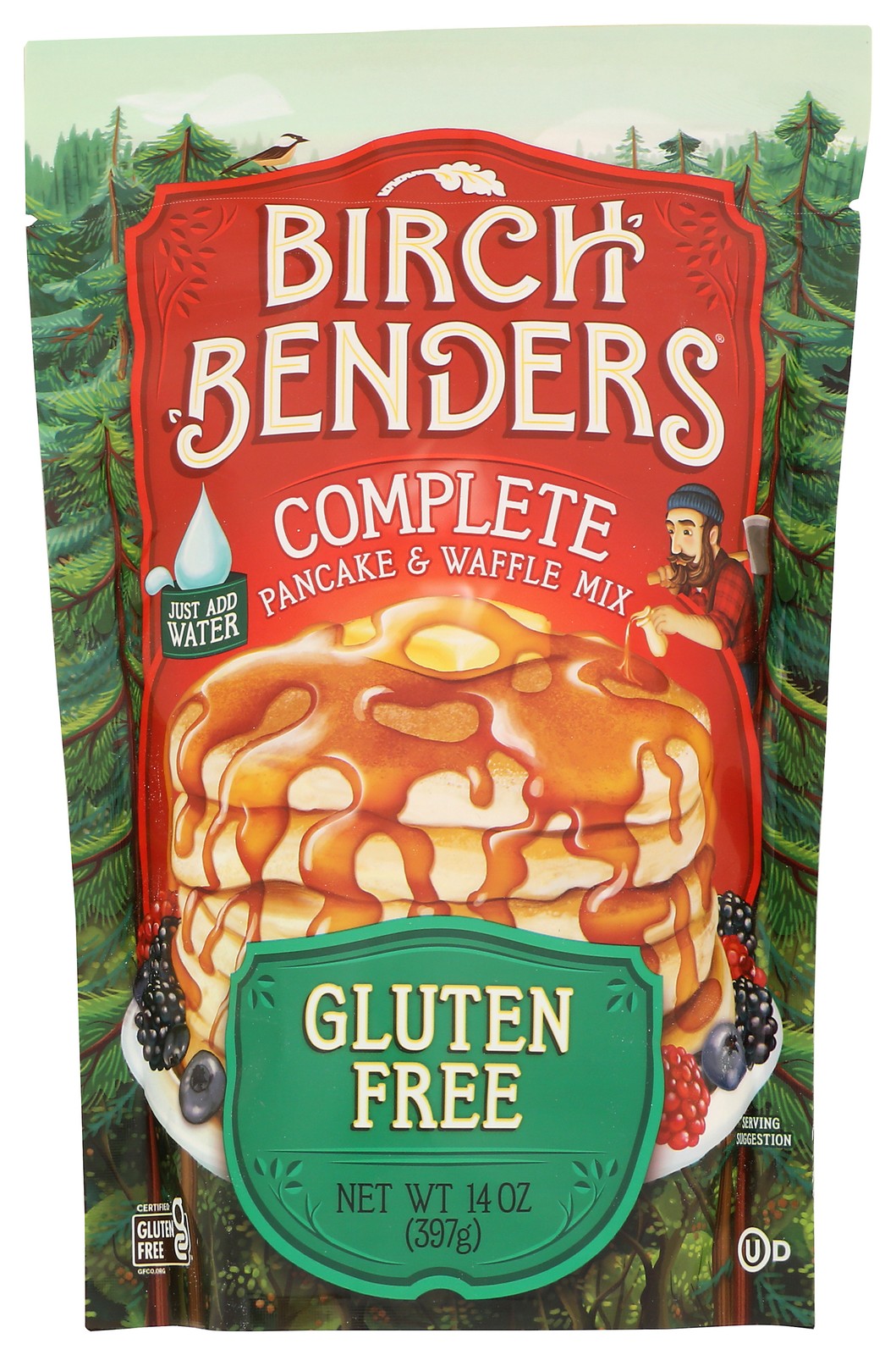 Birch Benders Gluten Free Complete Pancake & Waffle Mix 14 Oz 6 Pack
