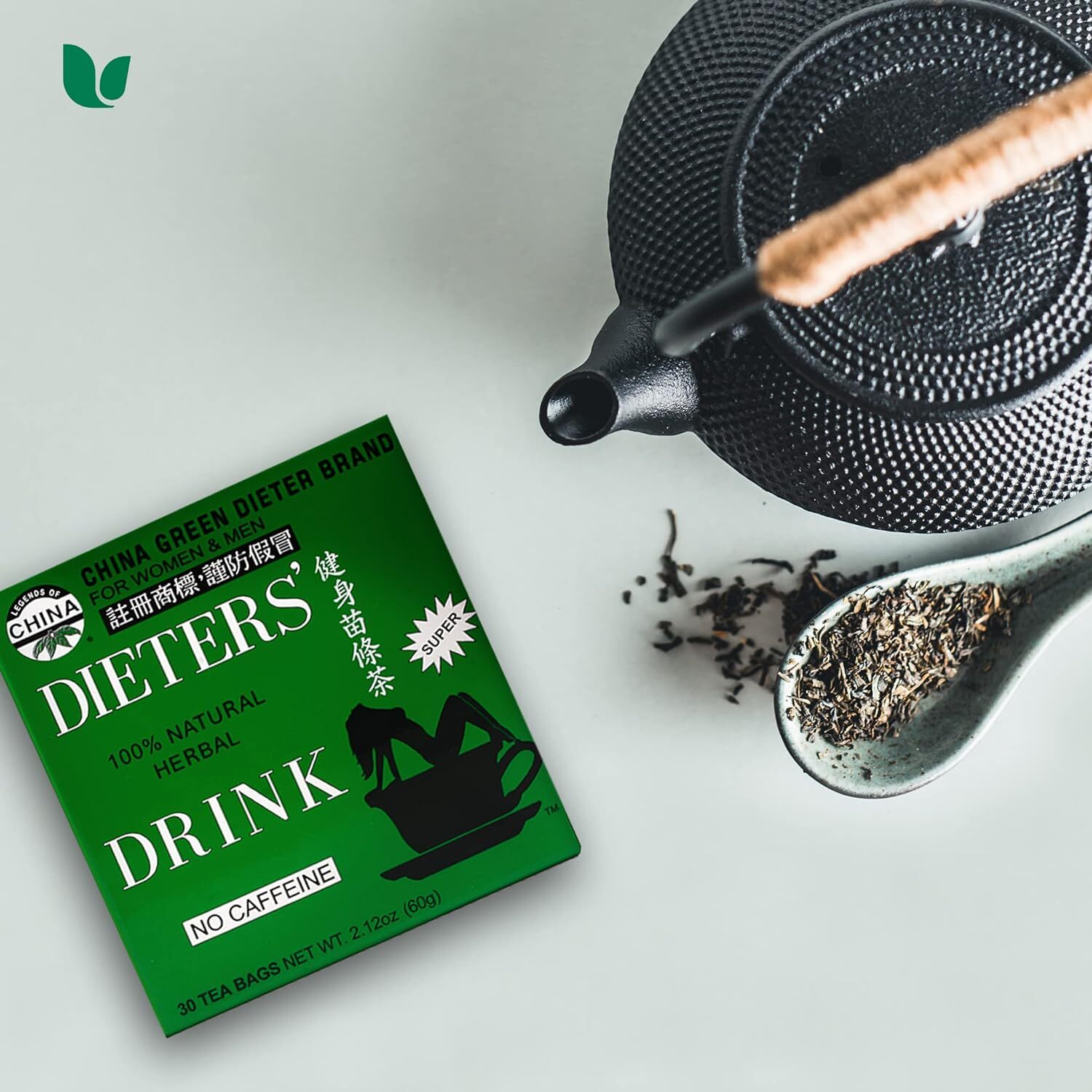 China Green Dieters Tea Caffeine Free, 2.12 Oz, 30 Count