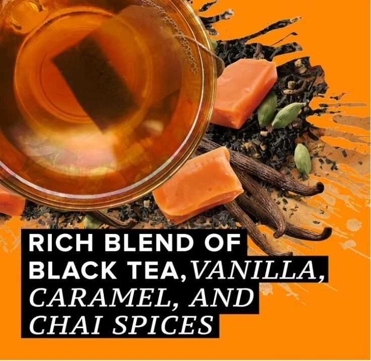 TAZO Vanilla Caramel Chai Tea, 6 Boxes, 120 Teabags BB 02/2027