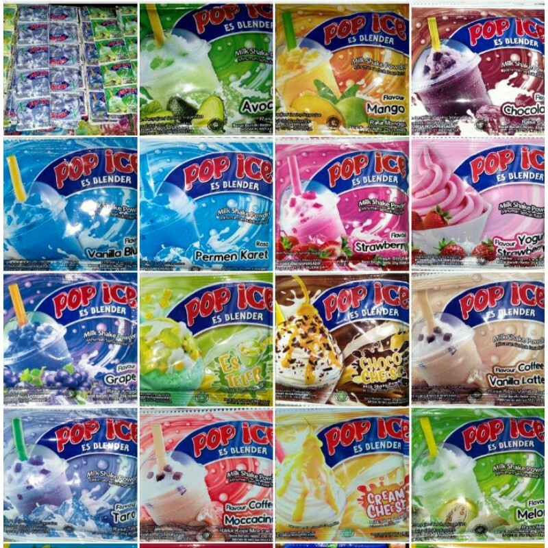 [POP ICE] Ice Blend Milkshake Powder Flavour 25gr 10pcs since 2002