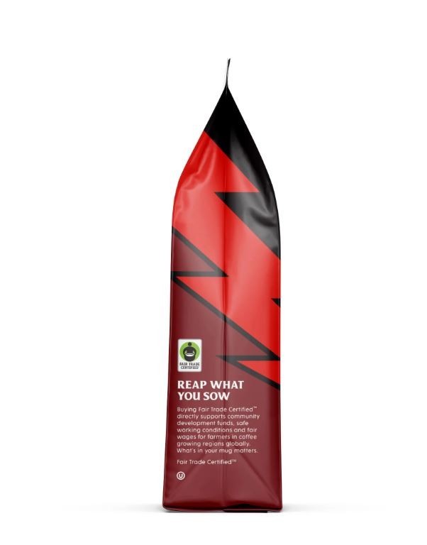 Death Wish Coffee Organic and Fair Trade Dark Roast Ground Coffee 10oz