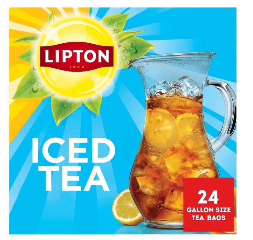 Lipton Iced Black Tea, Gallon Size Tea Bags, 24 Count