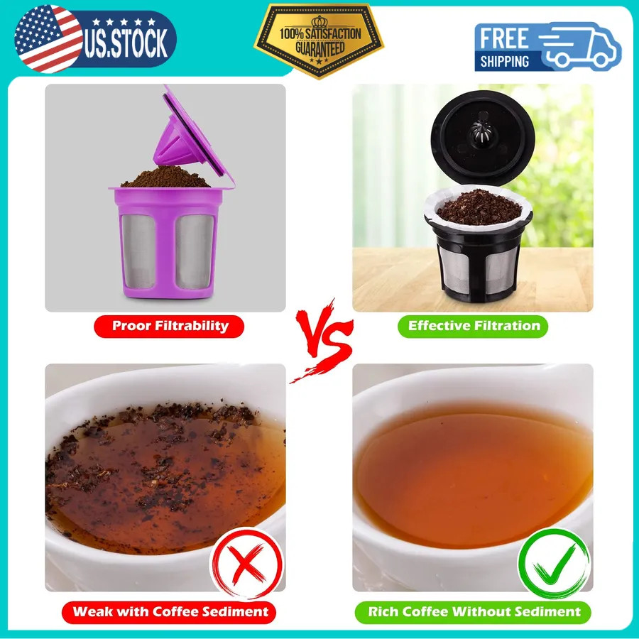 500 Disposable Paper Coffee Filters for Keurig Reusable K Cup Pods Universal Fit
