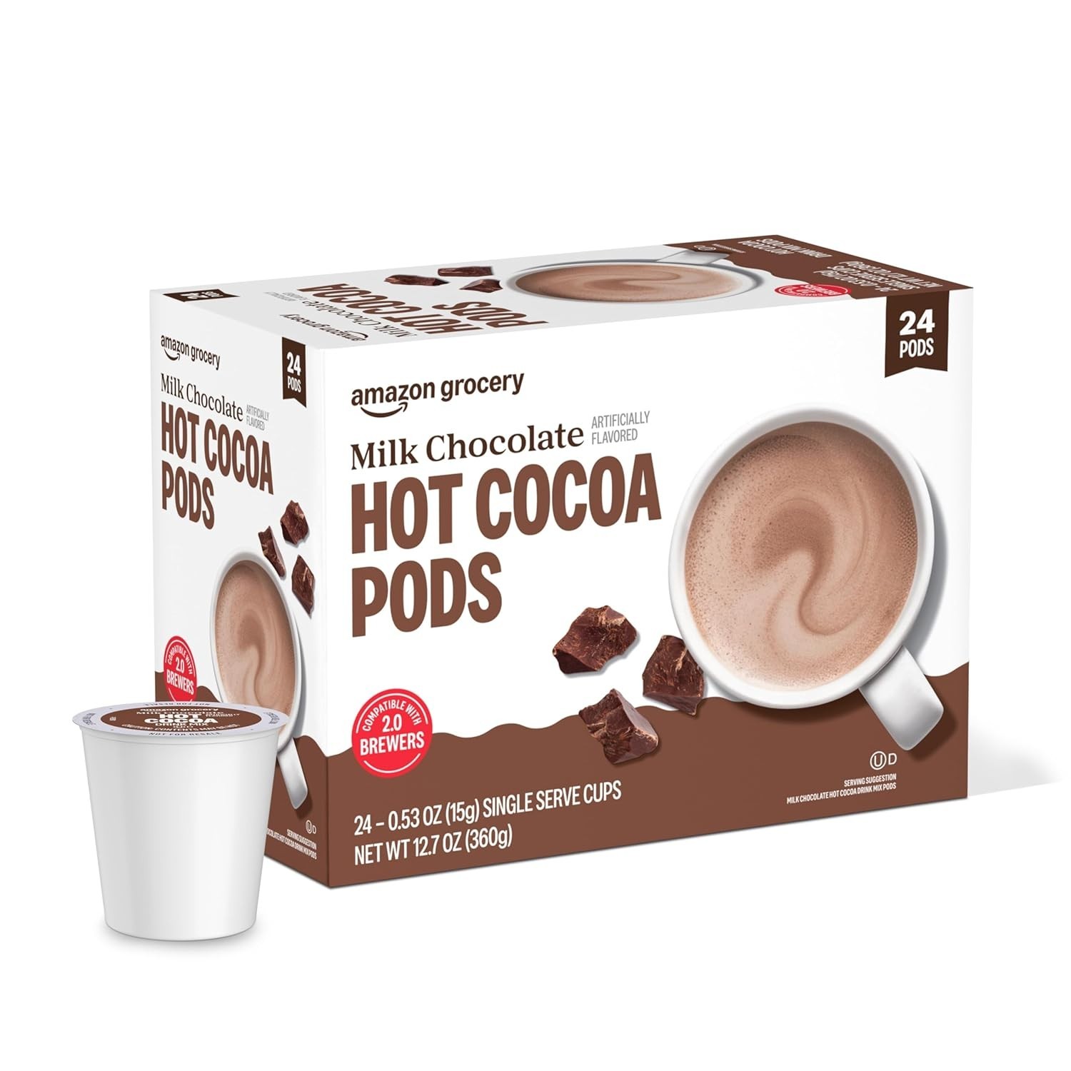 Rich Milk Chocolate Hot Cocoa Pods, 24 Count – Ideal for Cozy Indulgence Anytime