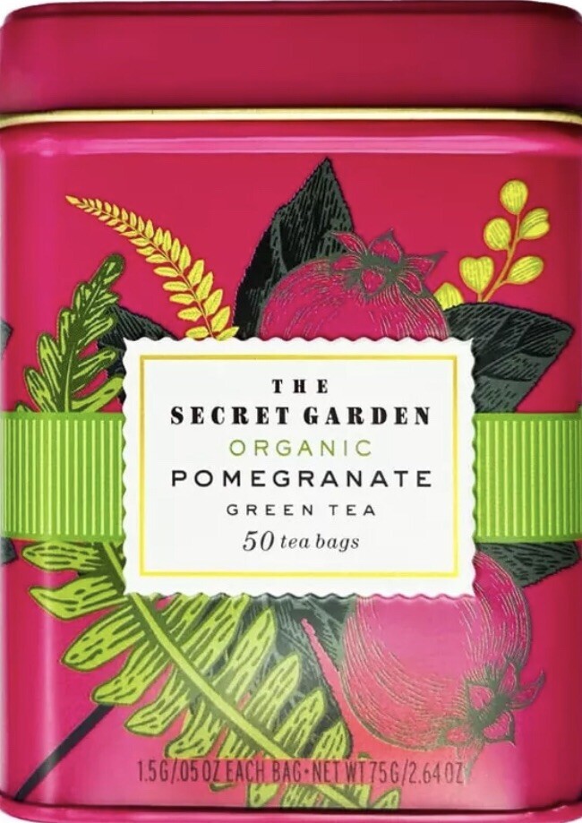 Pomegranate Organic Green Tea The Secret Garden Total 100 Bags 100g EA BOX of 2