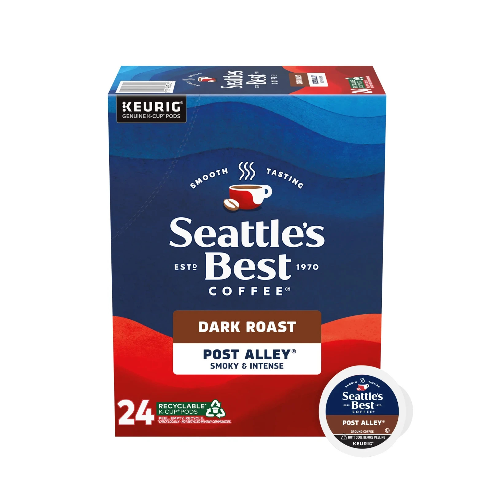 Seattle’s Best Post Alley Blend Coffee 24 to 180 Keurig K cups Pick Any Size