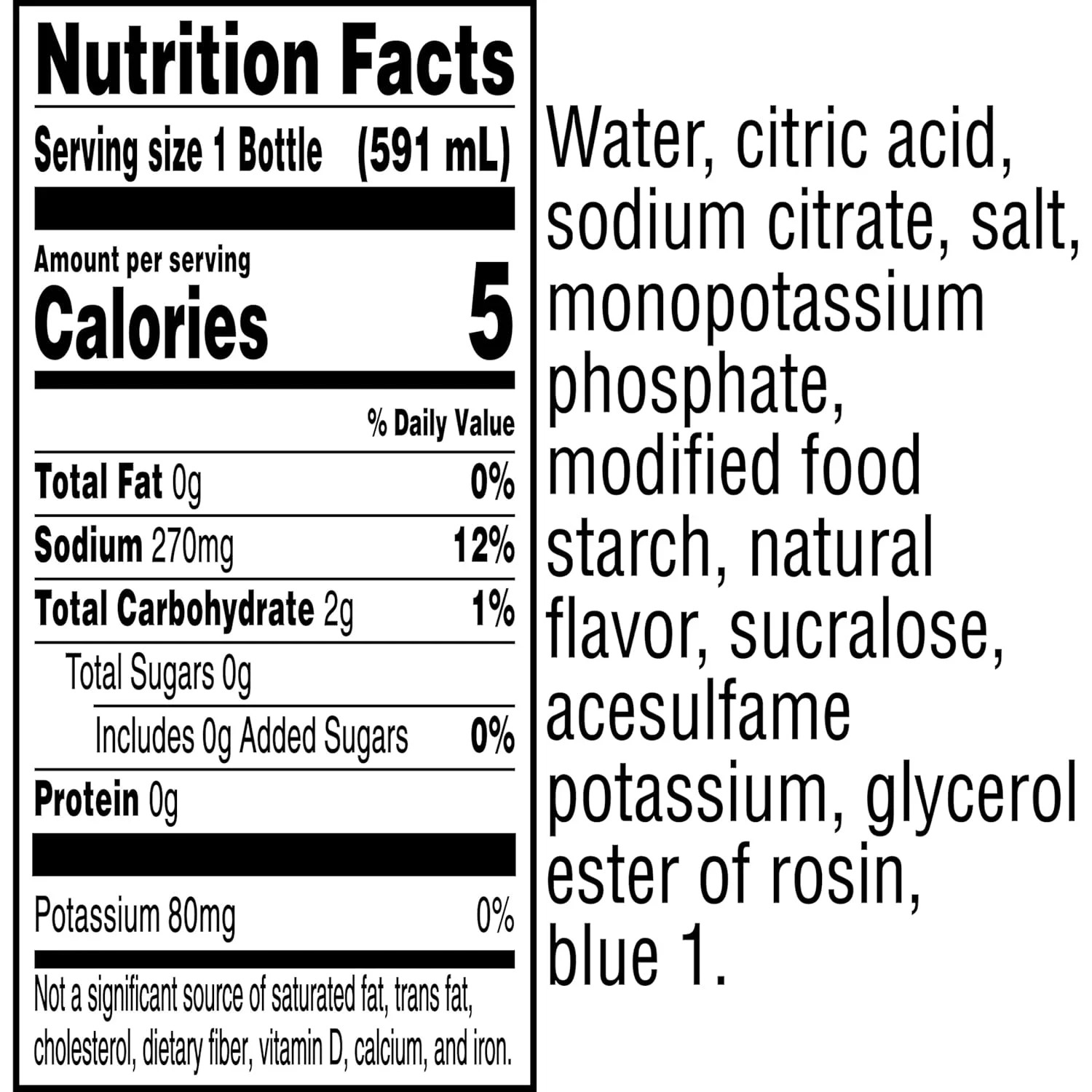 Gatorade Zero Sugar Thirst Quencher Sports Drink, Glacier Freeze, 20 Ounce botle