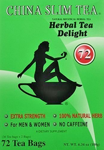 China Slim Herbal Tea Extra Strength Delight 72 Tea Bags/ Box – Exp: 2026