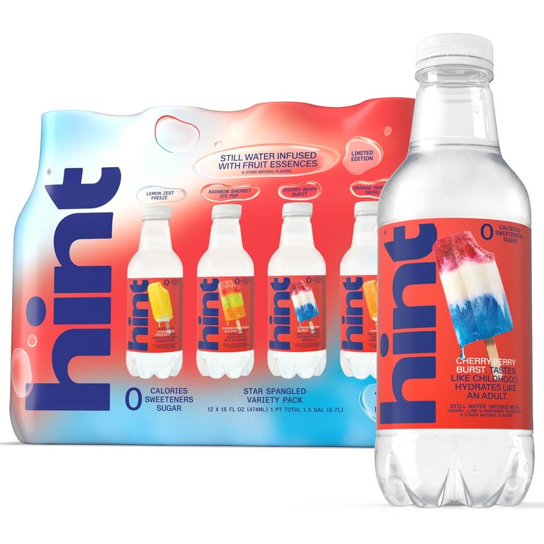 Hint Fruit-Infused Bottled Water, Summer Classics Variety Pack – Sugar Free Flav