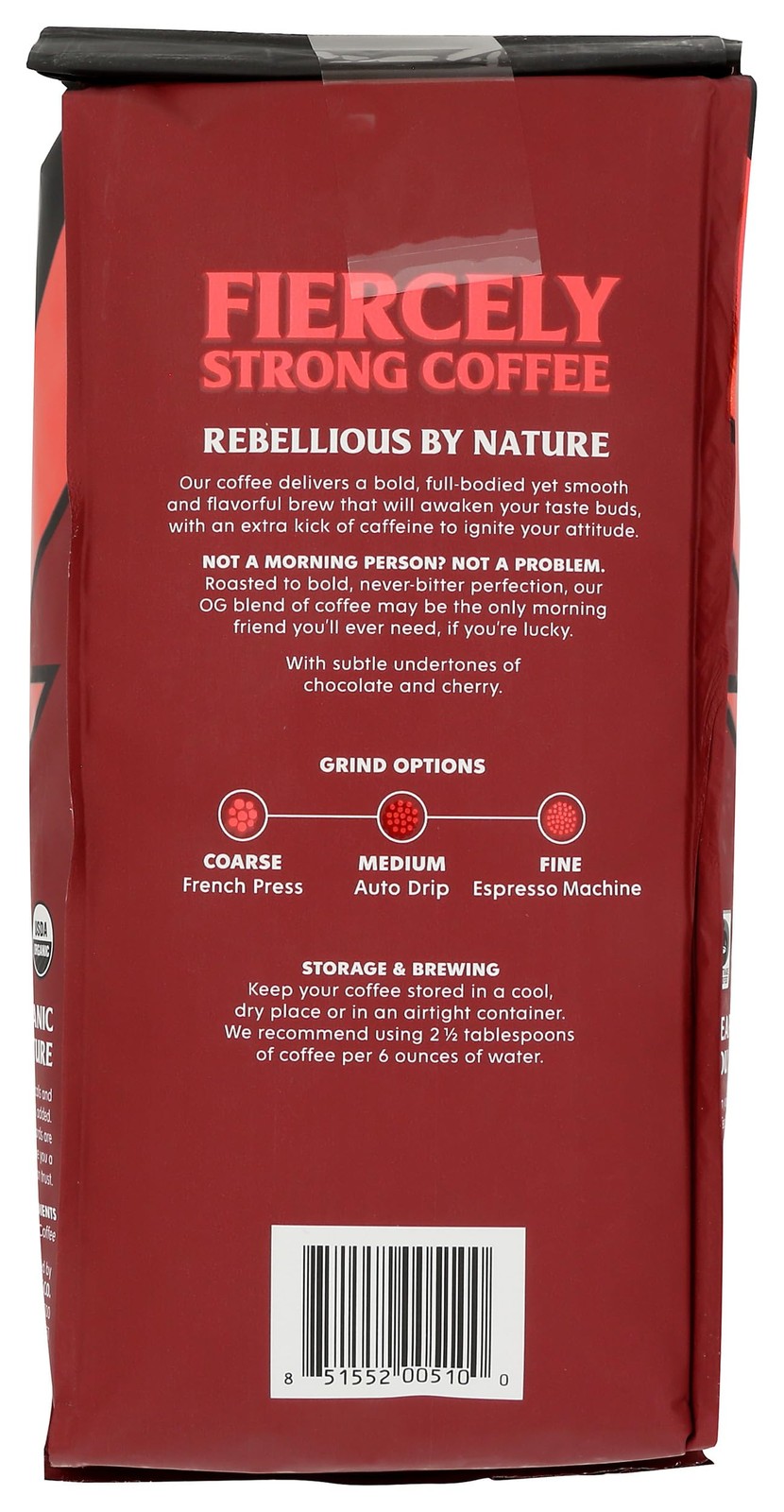 Death Wish Coffee, Organic and Fair Trade Dark Roast Whole Bean Coffee, 16 oz