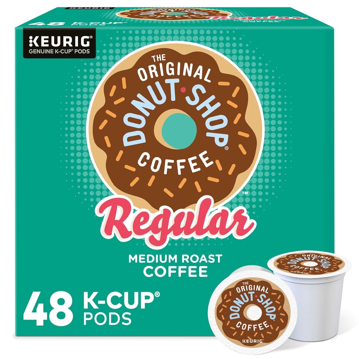 The Original Donut Shop Regular Coffee, Keurig K-Cup Pod, Medium Roast, 48 Count