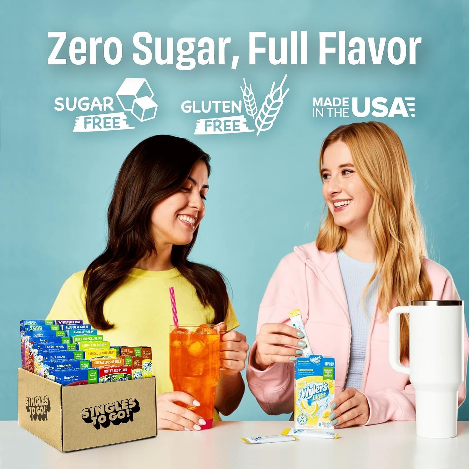 176ct Sugar Free Drink Mix Packets – 20 Flavors Variety Pack