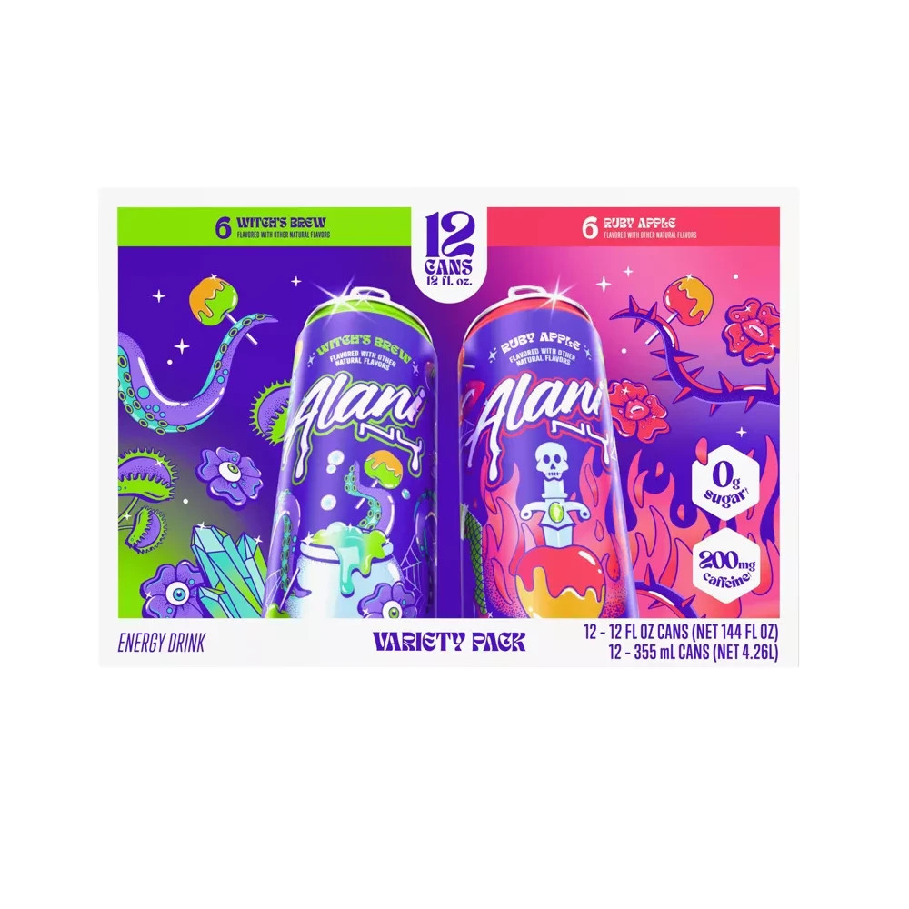 Alani Nu Witch’s Brew Variety Pack – 12 fl oz Cans, 12 Pack