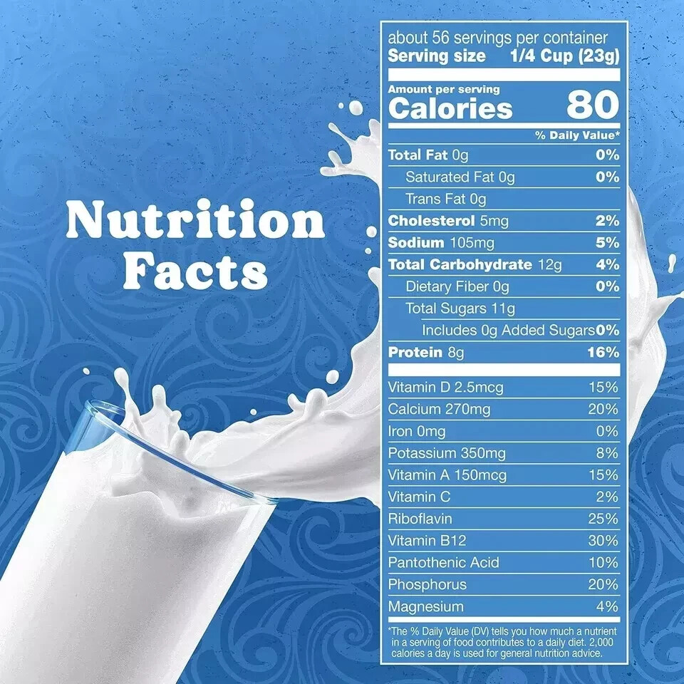 Swiss Miss Nonfat Dry Milk With Vitamins A and D, Makes Over 3 Gallons, 45.43 oz
