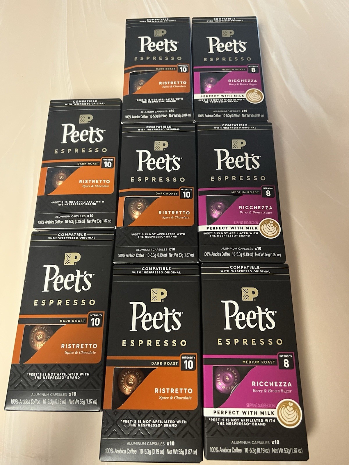 Peet’s Coffee,Dark Roast Espresso Capsules Variety Pk,Nespresso Original Machine