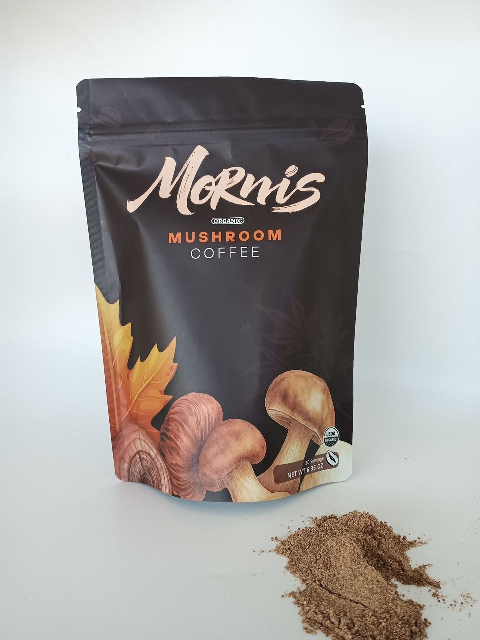 2 Pk Mornis organic Mushroom Coffee 30 servings ( 6.35) oz free shilajit gummie