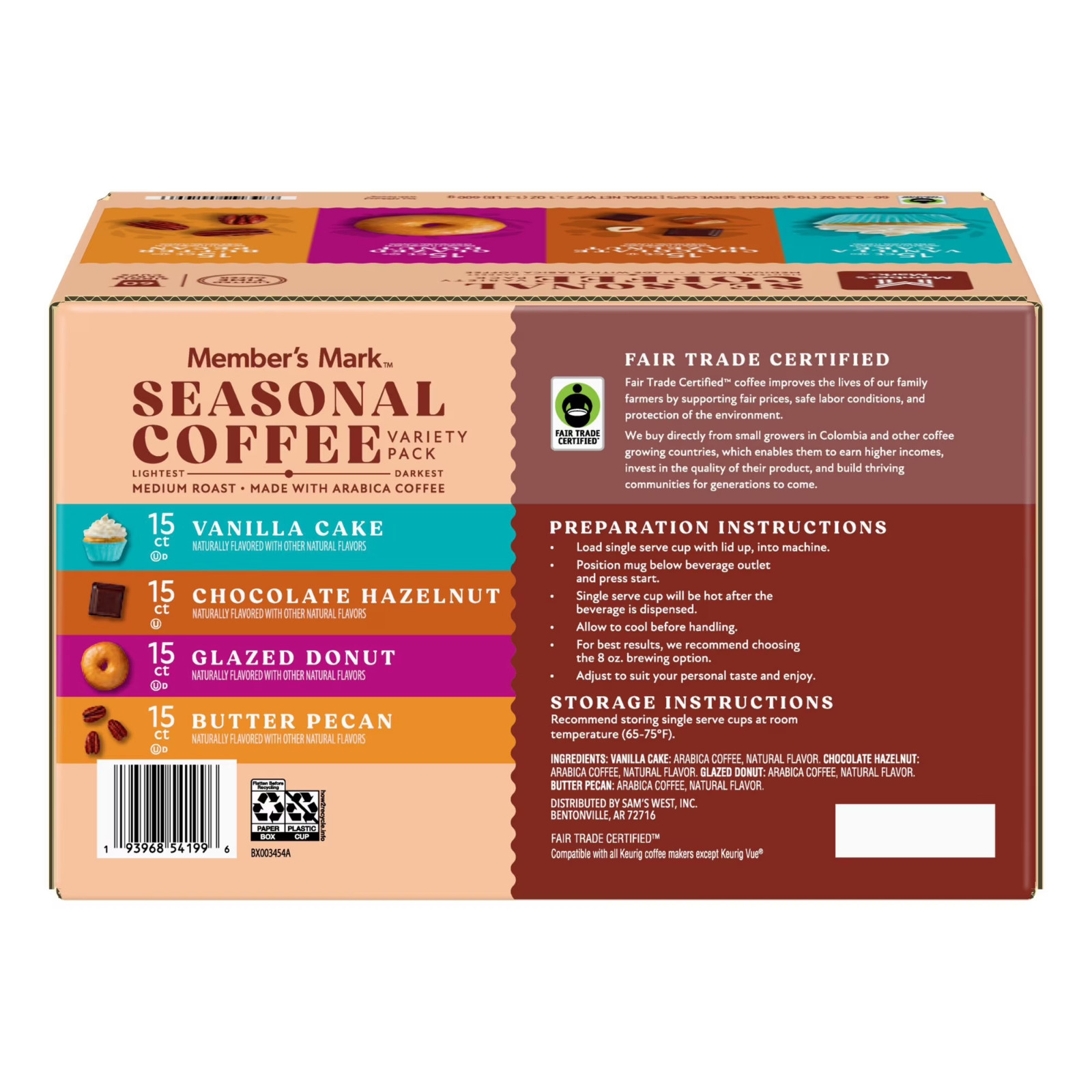 Member’s Mark Seasonal Coffee Medium Roast Coffee Pods, Variety Pack, 60 ct.