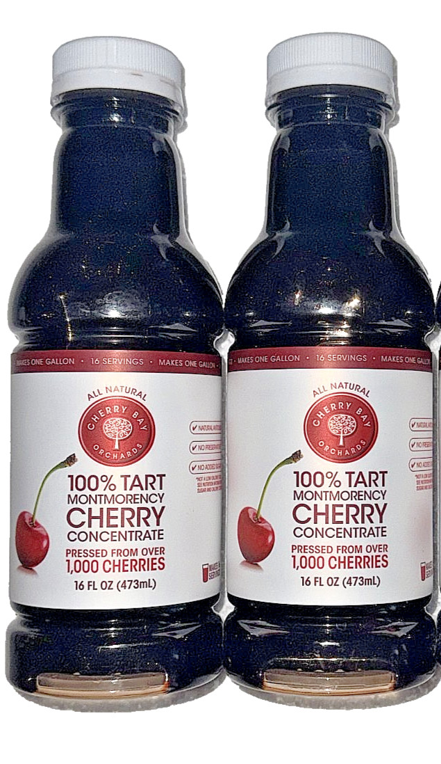 Tart Montmorency Cherry Concentrate (2 Pack 16 Oz Bottle) All Natural Juice NEW