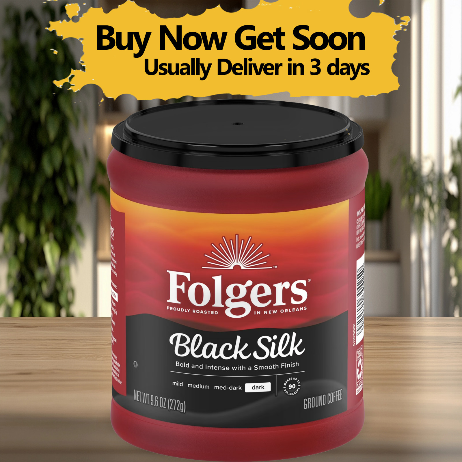Folgers Classic Medium Roast Ground Coffee 9.6oz – Choose Your Flavor