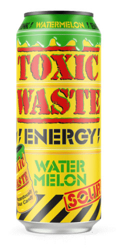 TOXIC WASTE Energy Drink Mix Sour Cherry, Watermelon, Blue Razz Flavors 3x500ml