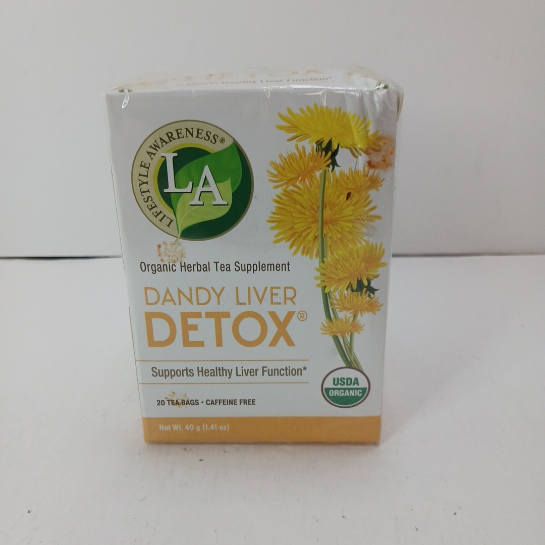 Lifestyle Awareness Dandy Liver Detox Tea with Cleansing Dandelion Caffeine NIB