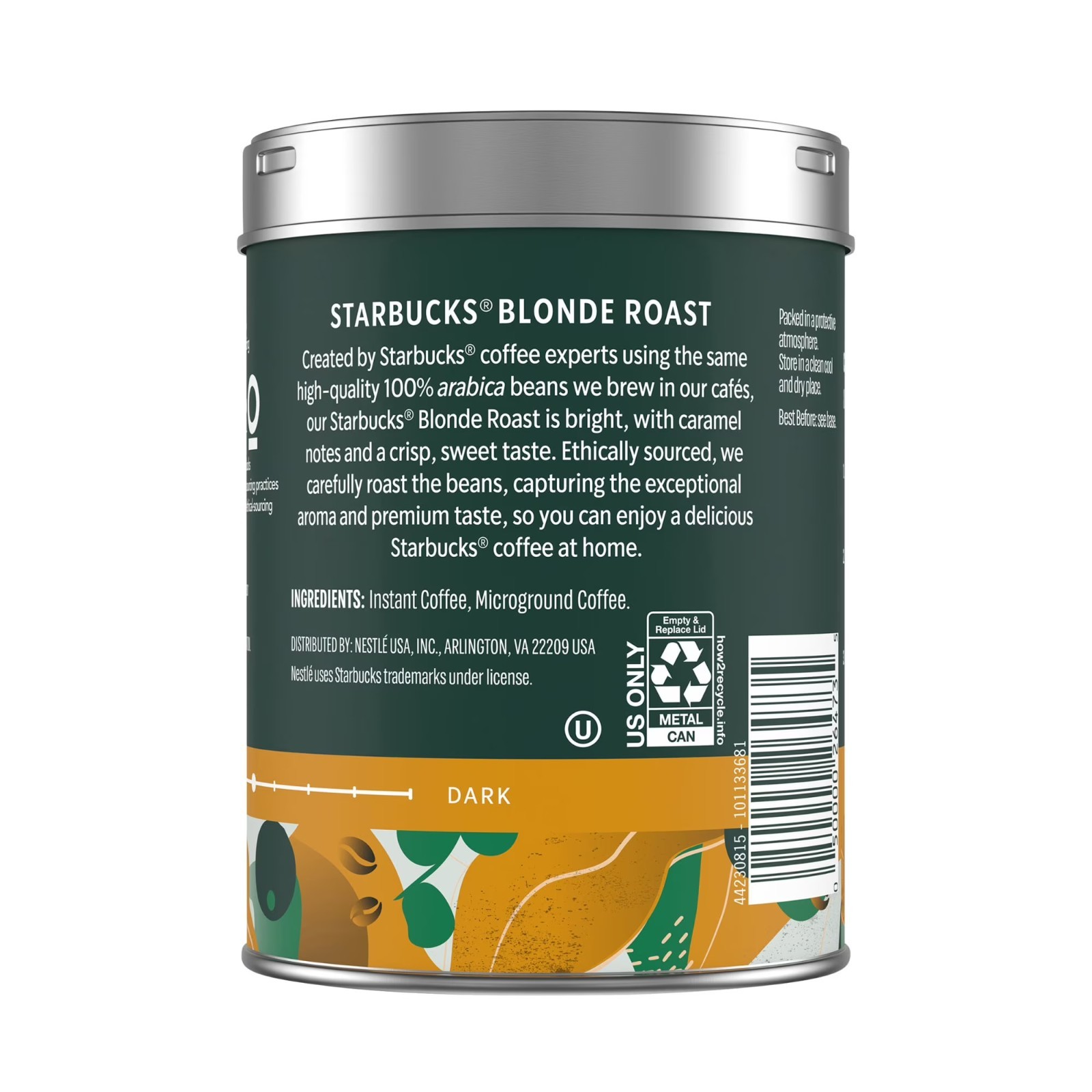 Starbucks Premium Instant Coffee Blonde Roast 100% Arabica 3.17 oz Jar