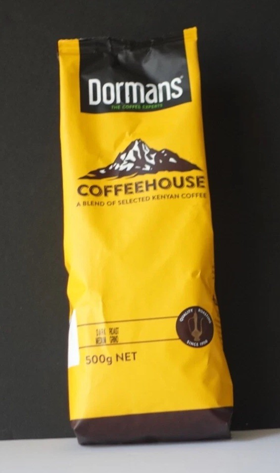Dormans Coffeehouse coffee blended of selected Kenyan coffee Dark medium roast