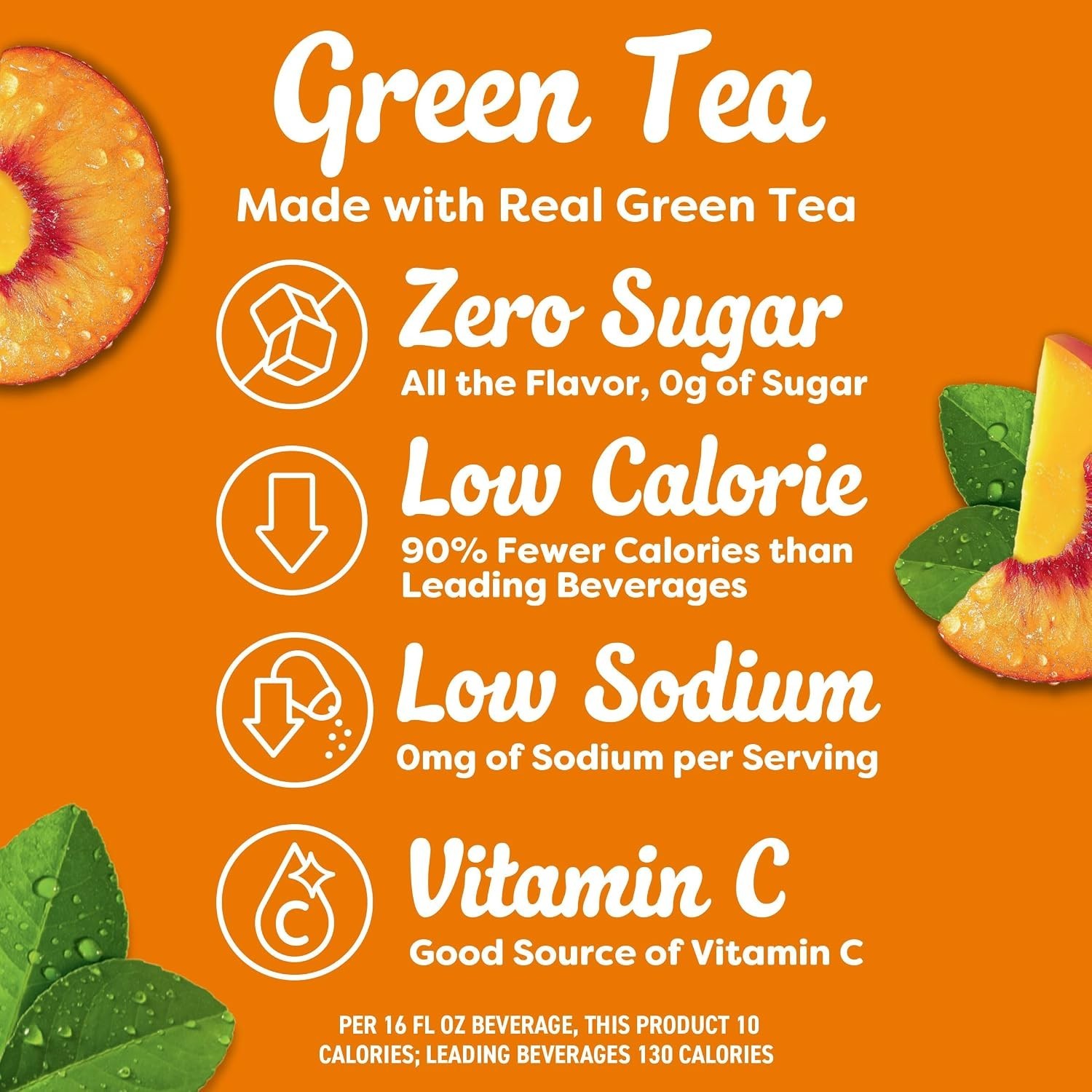 Convenient On-the-Go Peach Mango Green Tea Drink Packets – Gluten Free & Kosher