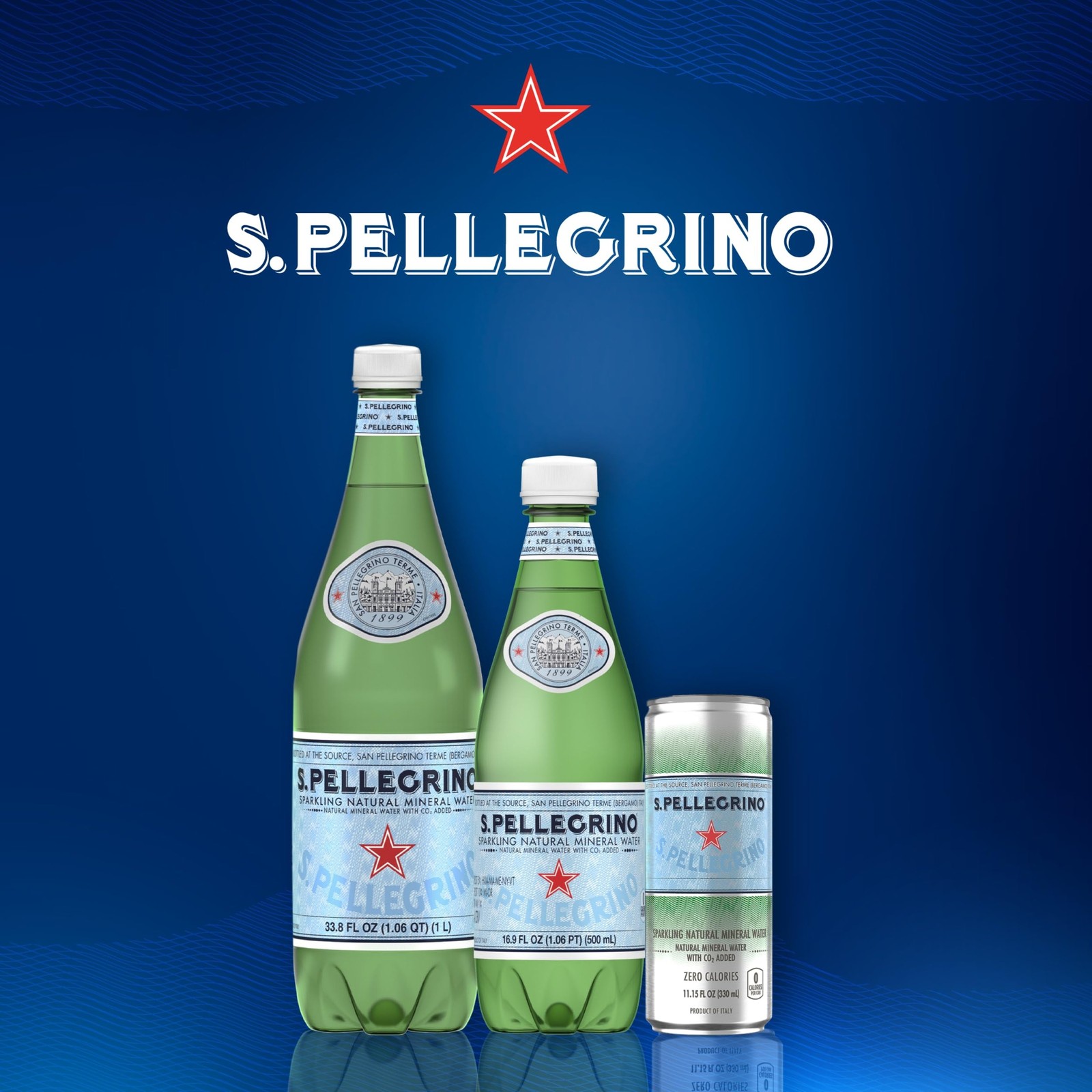 S.Pellegrino Sparkling Natural Mineral Water, Plastic Bottles, 16.9 Fl Oz (Pa…