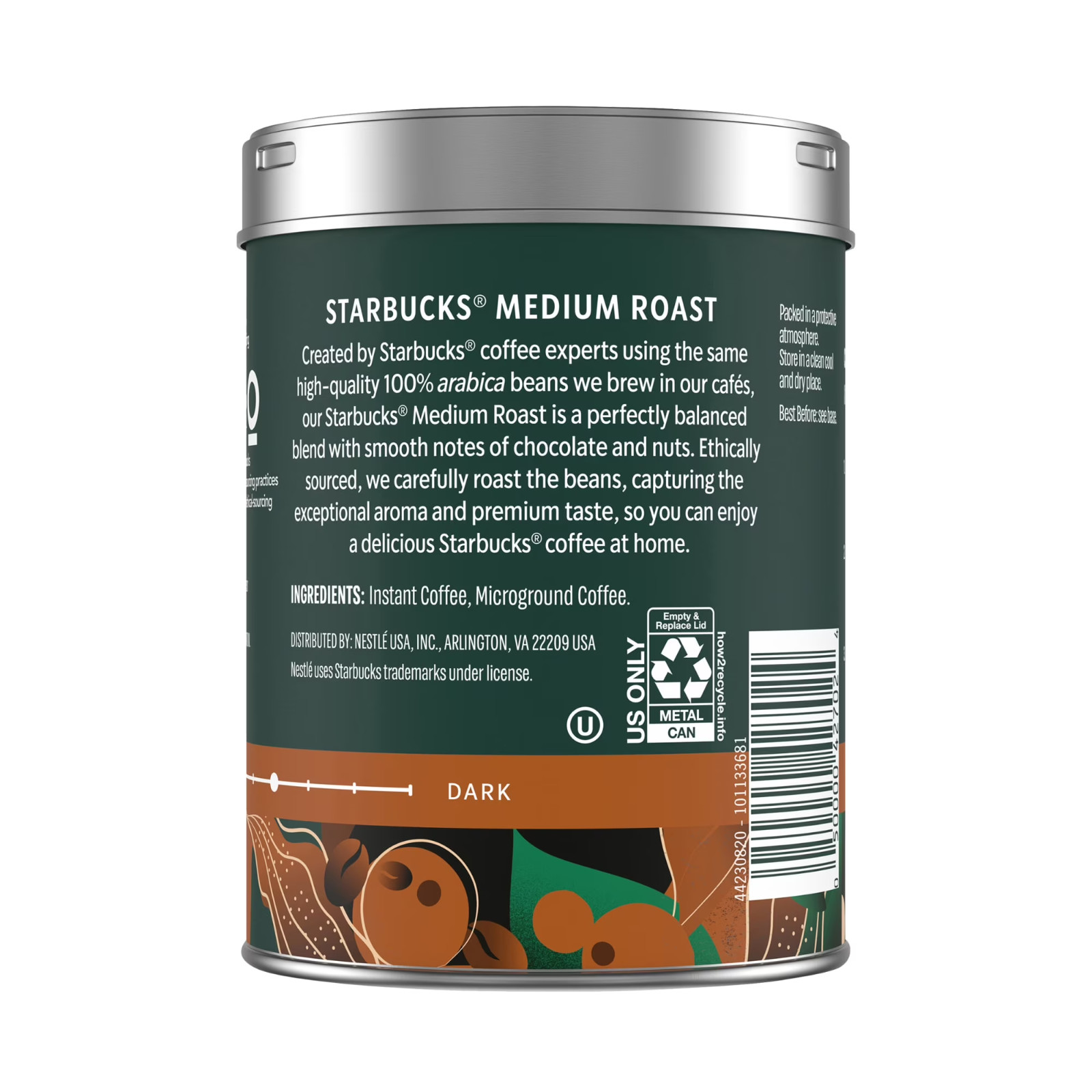 Starbucks, Instant Coffee, Premium Medium Roast, 3.17 oz 3 Pack