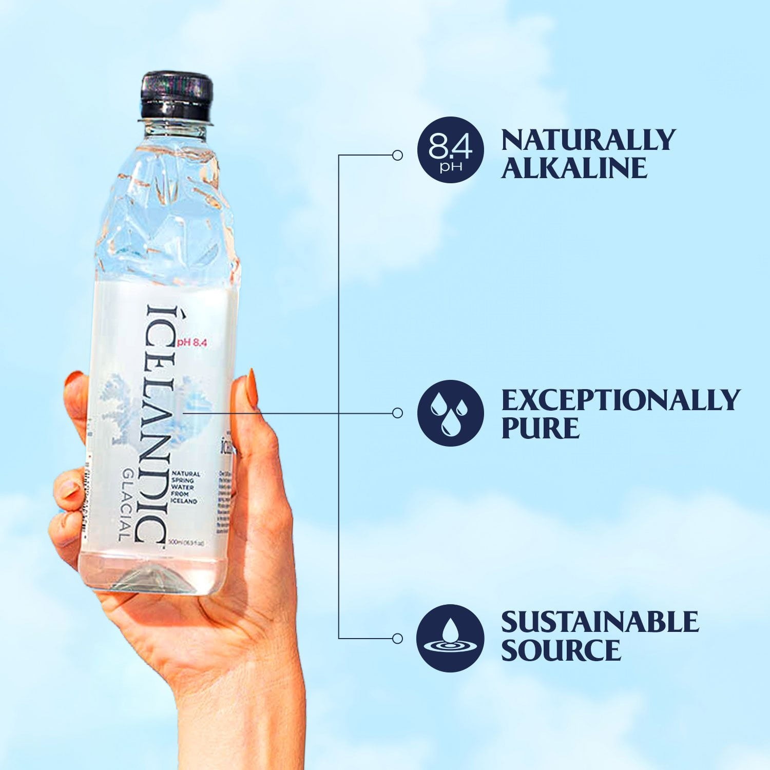 Icelandic Glacial Natural Spring Alkaline Water, 33.81 fl. oz., 12 pk.