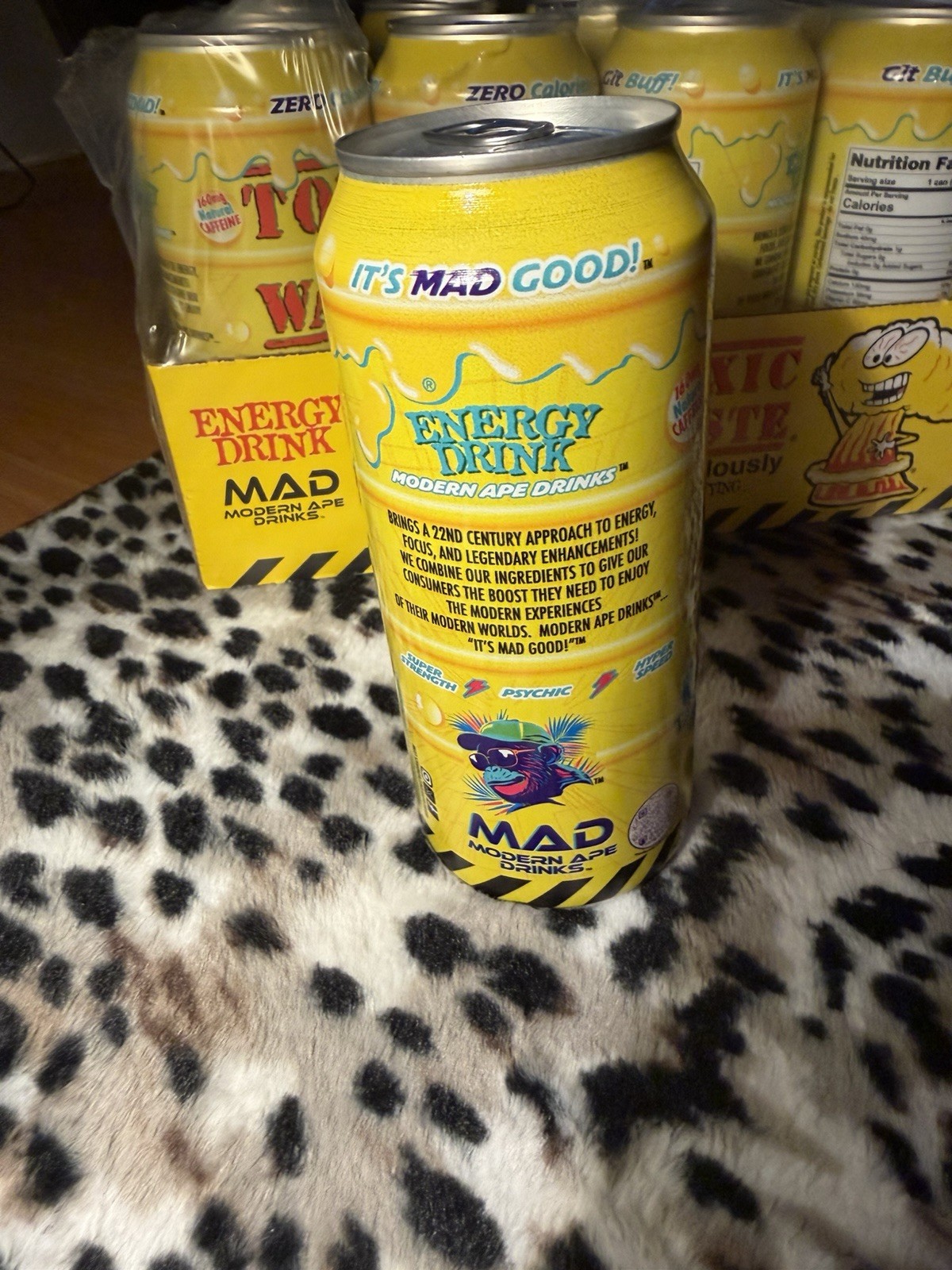 MAD Modern Ape Drinks Toxic Waste Tropical Energy Drink Zero Calories 6 Pack
