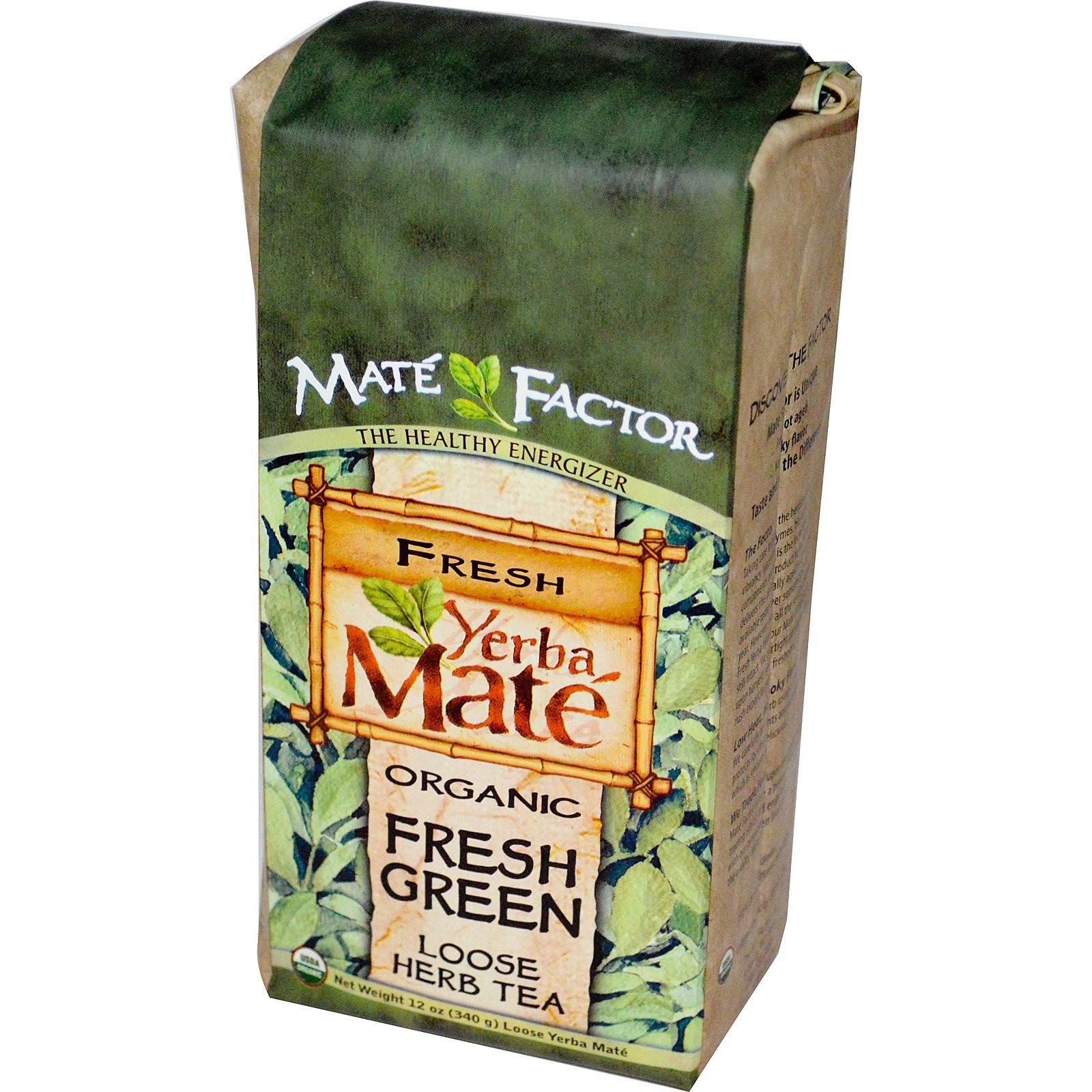 Organic Yerba Mate, Fresh Green, Loose Herb Tea, 12 oz (340 g)