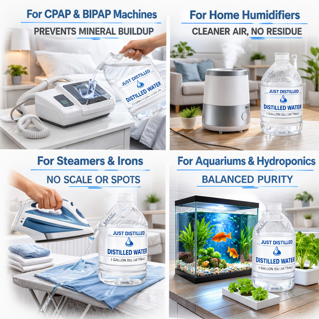 JUST DISTILLED WATER™ 1 Gallon Distilled Water Mineral-Free Humidifier CPAP