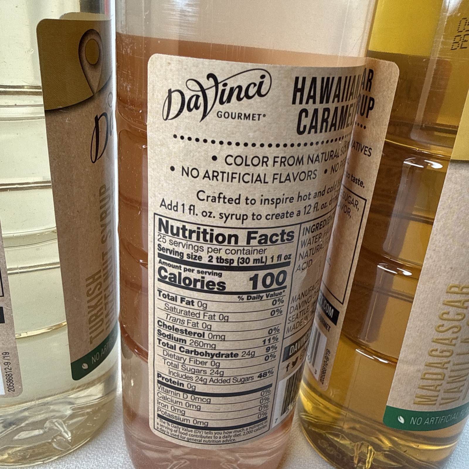 4 PC DaVinci Gourmet Syrups (Vanilla, Salted Caramel, Hazelnut, Raspberry)